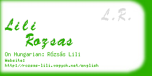 lili rozsas business card
