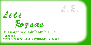 lili rozsas business card